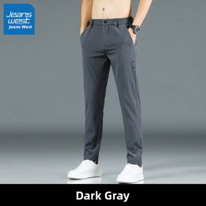 True Weave Lightweight Casual Pants Mens Summer New Straight Leg Slim Fit Long Pants Sports Quick Dry Trendy Versatile