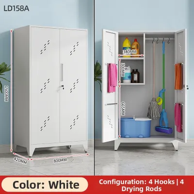 KAIBOLANTE | Outdoor Storage Cleaning Cabinet Balcony Mop Organizer