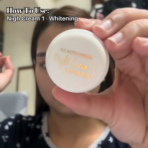 Beautederm Night Cream 1 - Whitening Cream with Glycolic Acid and Natural Extracts for Anti-Aging, Dark Spot Reduction, and Acne Scarring - 50ml/1.69oz