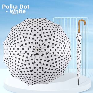 MOLORE | Automatic Straight Large Umbrella with Polka Dots and High-Class Print