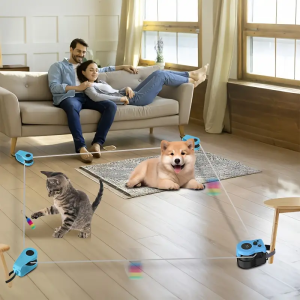 Interactive cat and dog chase toy USB charging automatic bait used for pet exercise and training durable plastic material