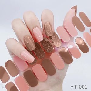 Simple 22 Sticker Jumping Color Series Nail Art Sticker Solid Color with Adhesive Backing Full Curing Nail Sticker