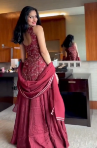 KPs Luxury Chinnon Silk Suit Set with Elegant Dupatta
