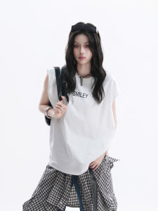 zuocisankon | Oversized American Retro Print Sleeveless Sport Vest