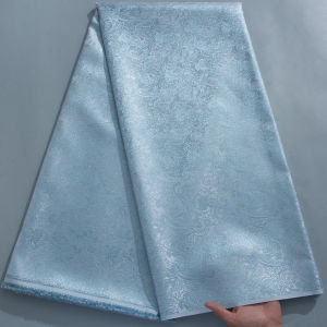 High Quality White Jacquard Brocade Lace Fabric Shiny Paisley Lace Material for African Traditional Wear & Formal Occasions