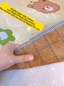【Reversible】Foldable  Ice Rattan Mat Double-Sided Quilted Cotton Bedding Mattress Pad Topper Single/Double/Queen/King size Summer Sleeping Mat