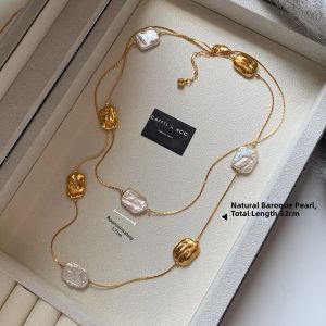 CAFFTI | Baroque Pearl Gold Plated Layered Necklace