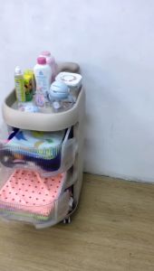 Mall Perabot | Lemari Serbaguna Lipat Baby Stuff | Rak Troli PAUS Susun Ruang Tamu Penyimpanan Dengan Roda