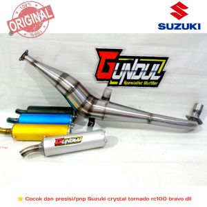 knalpot racing Suzuki tornado crystal rc100 bravo suara garing
