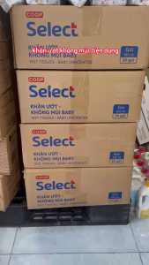 Combo 2 Bịch Khăn Ướt Co.op Select Không Mùi 100 Tờ Mềm Mại An Toàn Cho Bé