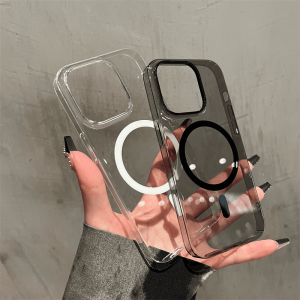 Ultra-Thin Magnetic Absorption iPhone 14 pro Max Transparent Protective Case Mens Womens Full Cover Shock-Resistant Hard Shell