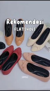 LEVICI - Sepatu Wanita Cewek Flatshoes Balet Casual LEVICI Flat Pita Samping
