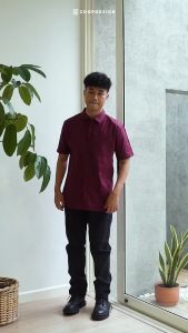 Coop Design - Tristan Kemeja Kasual Kerja Lengan Pendek Short Sleeve Basic Mini Ristop Pria