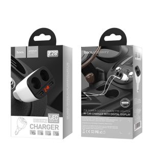 Tẩu Sạc Ô tô Đa Năng Chia Tẩu Hoco Z28 Chính Hãng
