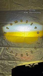 Lampu Tembak 3 Mata Led Mini Projector X-Case 4755 Laser Hi Low 60W Putih Kuning