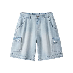 Mark Fairwhale | American Style Washed Loose Straight Jean Shorts 5-inch Length