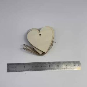 30pcs Heart Wood Slices DIY Predrilled Wooden Heart Embellishments with Twine for Valentines Day Wedding Thanksgiving
