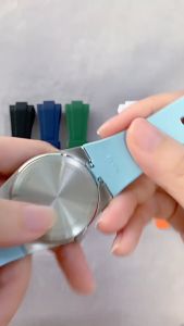 Tali Jam Tangan Karet อินเทอร์เฟซแบบนูนสำหรับ Tissot PRX Series 11มม. 12มม. สายนาฬิกาซิลิโคนสตรีผู้ชายทำจากสเตนเลสหัวเข็มขัดเหล็ก