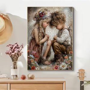 Kayou | 1000/500 PCS Jigsaw Puzzles Cute Little Girl Home Decor Games Landscape Puzzles Educational Toys Birthday Gifts