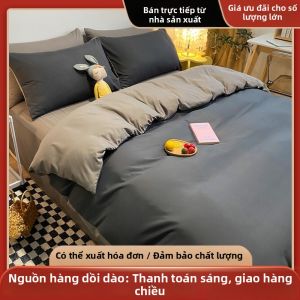 Bộ Đồ Chăn Ga Gối Màu Sắc Sạch Rửa Bằng Nước