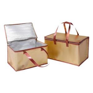 Gold Rectangular Thermal Bag Frozen Food No.4 Foam Box Aluminum Foil Thick Handheld Gift Bag Travel Chinese Style Family Storage