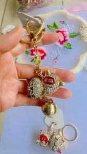 [SPRINTT] GK040 Gantungan Kunci Diamond Kucing Hoki Mobil HP Tas Good Luck Keychain Pria Wanita