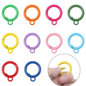 2/5ชิ้น25x3ตะขอสปริงพวงกุญแจแบบกลม1มม. หัวเข็มขัดแบบเปิดใช้งานคลิปกระเป๋า DIY ตะขอโซ่ล่ามสุนัขเครื่องประดับขั้วต่อหัวเข็มขัด