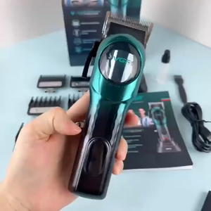VGR V-166 SET 7500RPM long battery life new mens LCD display engraving electric shaver hair clipper