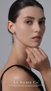 Le Silber Co.S925 - Starlit Grace Hoop Earrings Subang Telinga/Anting-Anting Perak