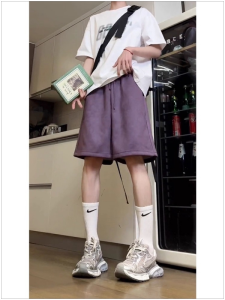 Quần Short Thể Thao Da Lộn Cỡ Lớn 300 Pound Quần Dài Năm Điểm Nam Mùa Hè Quần Dài Thường Ngày Rộng Rãi Thoáng Khí