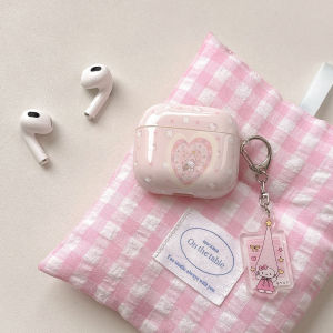 Overlapping Heart Miffy Kt Airpods Pro3 Case Airpods4 Shell Active Noise Reduction Apple 3rd Gen Bluetooth Earphone Cover pro 2nd Gen Silicone Soft Shell Cute Cartoon Pattern