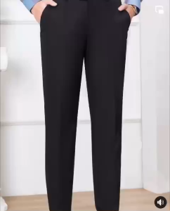 Quần tây nam hàn quốc DVMEN ống côn công sở vải tăm lì co giãn dày dặn