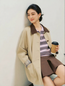 SEIFINI | Spring New Hit Color Block Lapel Windbreaker Coat