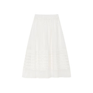 Korean Style Layered Flounce A-line Skirt High Waist Asymmetric Hem