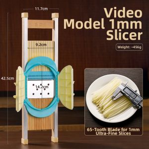 Ultra-Thin 1mm Threaded Vegetable Slicer Dicer Grater for Daikon Radish Ginger And Potato Perfect Kitchen Tool by Longjiang