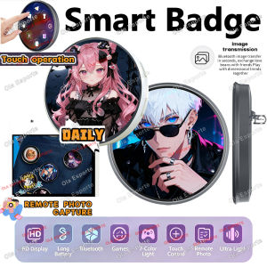 Electronic Badge Anime E-Badge Display Pin Touch Screen LED Button Photo Frame With Video Playback Dynamic Smart Badge Fans 2026