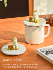 PiaJi Universal round Ceramic Cup Lid Large Diameter Dustproof for Mugs Teacups Water Glasses Suitable for Various Cups