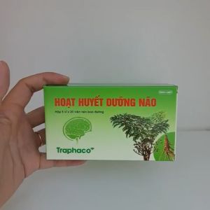 Hoạt huyết dưỡng não Traphaco giúp tuần hoàn máu não giảm đau đầu mất ngủ chóng mặt stress căng thẳng - 100 viên