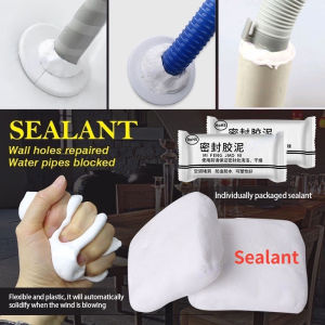 4pcs Wall Hole Sealing Waterproof Glue Cement Wall Glue Sewer Pipe Sealing Clay Air Conditioning Hole