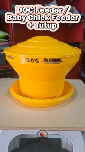 DOC Feeder | Tempat Pakan Anak Ayam + Tutup | Baby Chick Feeder | Bisa untuk Unggas Bebek Puyuh