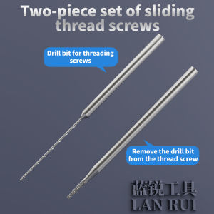 Lanrui U8 JTX SK-1 Alloy Sliding Thread Drill Bit 2Pcs Set for Stripped Screw Removal Easy Reverse Out Damaged Screws Tools