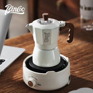 Bincoo Moka Coffee Pot Double Valve Mocha Pot Set Home Cooking Coffee Pot Italian -style Small Hand Grinding Coffee Machine