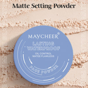 MAYCHEER Face Powder Oil Control Matte Long Lasting Foundation Powder Waterproof Flawless Setting Powder