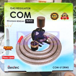 PAKET REGULATOR GAS METER + SELANG DESTEC COM-U12RMS SNI TEKANAN RENDAH - REGULATOR KOMPOR GAS 3KG PALING AMAN ORI - REGULATOR GAS 3KG ANTI BOCOR - REGULATOR GAS TERBAIK - REGULATOR KOMPOR GAS 3KG PALING AMAN - REGULATOR GAS LPG 3KG - BISA COD