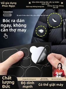 Miếng Dán Không Cần Khâu Tự Dính Cho Lỗ Quần Áo Có Thể Giặt