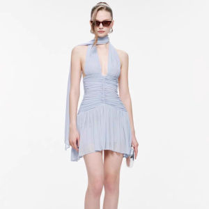Sultry Deep V-Neck Hanging Dress