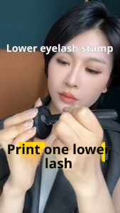 Eyeliner Black Brown Lower Eyelashes Stamp Pen Waterproof Sweatproof Makeup Cosmetics Natural-looking Eyelash 3 In 1