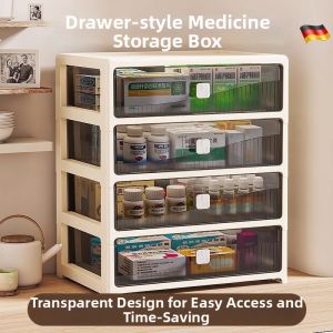 TINGSIMENG | Large Capacity Emergency Medicine Storage Box Drawer Organizer