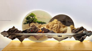(ẢNH THẬT) Tranh treo tường đèn led núi non hùng vĩ 7 trang trí decor phòng khách uv mica