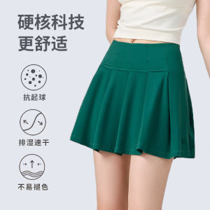 YueJi Sports Pleated Skirt Women Quick-drying Anti-exposure Tennis Badminton Skirts